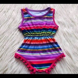 Pink/ purple romper